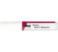 KREUL 46211 - Rotulador acrílico Mate XXL, con Punta en cuña de Aprox. 15 mm, Blanco, Mate, Pintura acrílica Permanente al Agua, para Elementos puristas