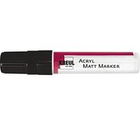 KREUL 46219 - Rotulador acrílico Mate XXL, con Punta en cuña de Aprox. 15 mm, Negro, Mate, Pintura acrílica Permanente a Base de Agua, para Elementos puristas