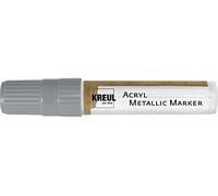 KREUL 46252 - Acryl Metallic Marker XXL, con Punta de cuña Aprox. 15 mm, Plateado, Color acrílico Permanente con Efecto metálico, para Elementos puristas