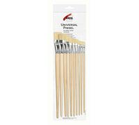 KREUL 47390-Juego de Pinceles universales Planas, tamaños 6, 8, 10, 14, 16, 18, 20, 22 y 24 para Arte, Hobby y Escuela, Juego de cerdas Naturales Resistentes, Multicolor, Large (47390)