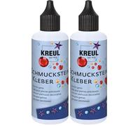 KREUL 49603 - Pegamento para piedras de joyería, 80 ml, lavable hasta 30 °C, seca transparente, sin disolventes, a base de agua, para fijar piedras preciosas (Paquete de 2)