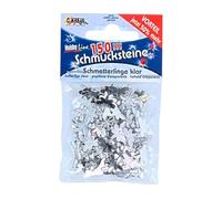 KREUL 49626 - Gemas decorativas mariposa transparente 150u.