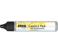 KREUL 49713 Candle Pen - Bolígrafo (29 ml, punta fina, cera de abejas para decorar y pintar velas), color plateado