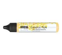 KREUL 49714 Candle Pen, Gold, 29 ml, Candle Pen with Fine Painting Tip, Colour with Beeswax for Decorating and Painting Candles