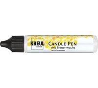 KREUL 49734 - Rotulador para velas, purpurina-plata, 29 ml, rotulador para velas con punta fina, color con cera de abeja para decorar y pintar velas
