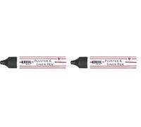 KREUL 49801 - Pluster and Liner Pen White, 30 ml, Plastic Paint for Decoration and Decoration, for Decorative Effects by Pasting in The Oven, with Iron or Hair Dryer (Paquete de 2)