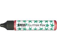KREUL 49841 Glitter Pen Red, Glitter Effect Paint in Handy 29 ml Pen, for Decorating, Labelling and Decorating a Wide Range of Materials, Made on Water Base