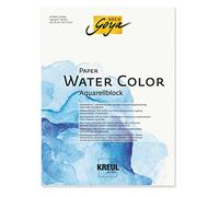 KREUL 68012 - Solo Goya Papel Acuarela, Bloc de Acuarela, Aprox. 24 x 32 cm, 300 g/m², 20 Hojas, sin ácido y Resistente al envejecimiento, Blanco Natural, para Pintar