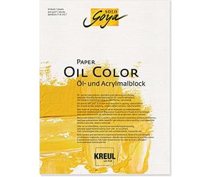 KREUL 68022 - Solo Goya Papel Color, Bloc para óleo y acrílico, Aprox. 30 x 40 cm, 300 g/m², 10 Hojas, sin ácido y Resistente al envejecimiento, Blanco Natural, para óleo y acrílico