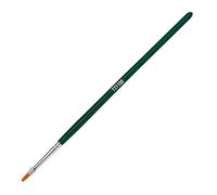 KREUL 721100-Pincel Universal Basic Synthetics, para Arte, Hobby, Uso Escolar y Profesional, Recortado con Pelo Fino de Nylon, Plano, tamaño 0, Color Green, 0 (721100)