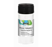 KREUL 73201-Pintura Magic Marble, Tarro Blanco, Pintura marmoleadora por inmersión Brillantes para Patrones aleatorios y Efectos únicos, Color White, 20 ml (1er Pack) (73201)