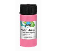 KREUL 73206-Pintura Magic Marble, Tarro Rosa, Pintura marmoleadora por inmersión Brillantes para Dibujos aleatorios y Efectos únicos, Color Pink, 20 ml (73206)
