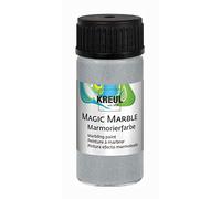 KREUL 73219-Pintura Magic Marble, Bote Plata, Pintura para marmolear brillantemente Coloreada por inmersión para Obtener Patrones aleatorios y Efectos, Color Silver, 20 ml (73219)