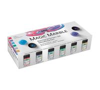 KREUL 73610 - Magic Marble Metallic 6er-Set 20 ml Pintura para mármol Para efectos de mármol por inmersión en madera, vidrio, etc