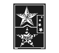 KREUL 74855 - Plantilla autoadhesiva estrellas navidad DIN A5 21x14,8cm.HOME DESIGN
