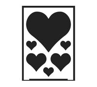 KREUL 74862 - Plantillas Autoadhesivas Negativo corazón 15x21cm.