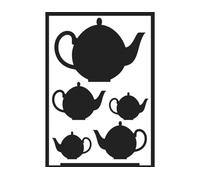 KREUL 74863 - Plantillas autoadhesivas negativo tetera 15x21cm.