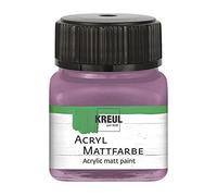 Kreul 75214 Acrylic Matt Paint Creamy Opaque Quick-Drying Water-Based for Many Different Surfaces in 20 ml Glass Mauve