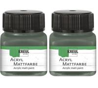KREUL 75231 - Pintura acrílica mate verde ruso 20ml. (Paquete de 2)