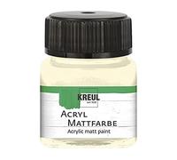 KREUL 75257-Pintura acrílica Mate, Marfil en Bote de 20 ml, Pintura al Agua cremosa, Opaca, de Secado rápido, Adecuada para Muchas Superficies Diferentes, Ivory
