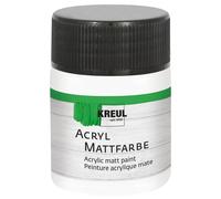 Kreul 75501 - Matte Acrylic Paint, White in 50ml Glass, Quick Dry Creamy Water Based Paint, Suitable for Many Different Surfaces