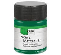 KREUL 75522 - Pintura acrílica mate, verde en bote de 50 ml, pintura al agua cremosa, opaca, de secado rápido, adecuada para muchas superficies diferentes