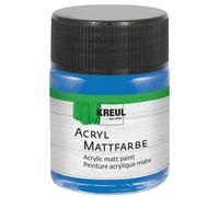 KREUL 75524 Acrylic Matte Paint, Gentian Blue in 50 ml Glass, Creamy, Covering Quick-Drying Water-Based Paint, Suitable for a Variety of Surfaces