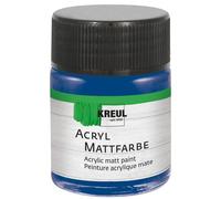 Kreul 75526 - Pintura acrílica mate, azul cobalto en bote de 50 ml, pintura al agua cremosa, opaca, de secado rápido, adecuada para muchas superficies diferentes