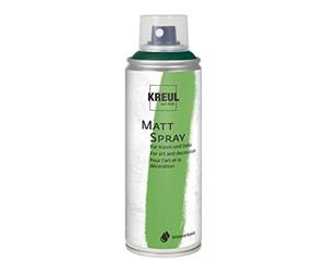 KREUL 76324 - Spray de Color Verde, 200 ml, Pintura clásica Mate en Spray a Base de Agua Altamente pigmentada e Impermeable Resistente a la Espuma de poliestireno para Interiores y Exteriores