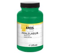 KREUL 78212 - Tinte acrílico intensivo para Madera, Tarro de plástico de 275 ml en Verde Abeto, para Madera Natural no tratada y Papeles Naturales absorbentes, Pintura al Agua