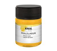Kreul 78502 - Tinte acrílico intensivo para madera, tarro de 50 ml en amarillo sol, para madera natural no tratada y papeles naturales absorbentes, fluido - pintura líquida al agua