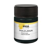 KREUL 78518-Tinte acrílico intensivo, Tarro de 50 ml en ébano, para Madera tratada y Papeles Naturales absorbentes, Fluido-Pintura líquida al Agua, Cepillo y pulverizador, Ebony