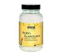 KREUL 79406 - Laca acrílica brillante 250 ml, tarro de cristal Laca protectora transparente a base de resina sintética para objetos pintados completamente secos