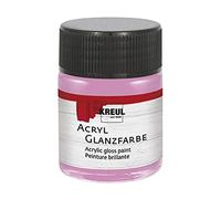 KREUL 79506-Pintura, Tarro de 50 ml en Color Rosado, Pintura acrílica Lisa y Brillante para Colorear y Hacer Manualidades, a Base de Agua, Resistente a la Saliva, Rosé