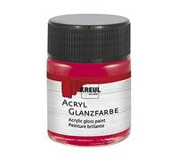 Kreul 79533 - Pintura acrílica brillante, tarro de 50 ml en magenta, pintura acrílica lisa brillante para colorear y hacer manualidades, a base de agua, resistente a la saliva