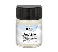 KREUL 813050 - Medio de contorno Javana Gutta en frasco de 50 ml, para contornos incoloros para pintar sobre seda, listo para usar, lavable