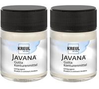 KREUL 813050 - Medio de contorno Javana Gutta en frasco de 50 ml, para contornos incoloros para pintar sobre seda, listo para usar, lavable (Paquete de 2)