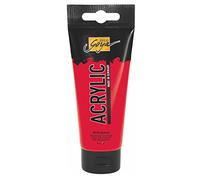KREUL 84131-Solo Acrylic, Tubo Rojo, Pintura acrílica cremosa y versátil en Calidad de Estudio, a Base de Agua, Secado rápido y Mate, Buena Cobertura, Color Real Red, 100 ml (Solo Goya 84131)
