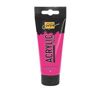 KREUL 84148 - Solo Goya Acrylic, tubo de 100 ml en rosa fluorescente, pintura acrílica cremosa y versátil en calidad de estudio, a base de agua, de secado rápido y mate