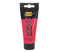 KREUL 84152 - Solo Goya Acrílico, Tubo 100 ml, Rojo rubí, Pintura acrílica cremosa y versátil en Calidad de Estudio, a Base de Agua, con Efecto Purpurina, Secado rápido y Mate