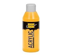KREUL 84205-Solo Goya Amarillo Indio, Frasco 250 ml, Pintura acrílica cremosa y versátil en Calidad de Estudio, a Base de Agua, Secado rápido y Mate, Buena cubrición, Indian Yellow, 250