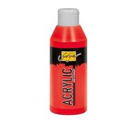 KREUL 84207 - Solo Goya Acrílico bermellón, Frasco 250 ml, Pintura acrílica cremosa y versátil en Calidad de Estudio, a Base de Agua, Secado rápido y Mate, Buena cubrición