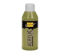 KREUL 84221 - Solo Goya Acrílico Verde Tierra, Frasco 250 ml, Pintura acrílica cremosa y versátil en Calidad de Estudio, a Base de Agua, Secado rápido y Mate, Buena cubrición
