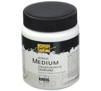 KREUL 85605-Solo Medio Acrílico, Blanco, Lata Pasta, Relleno pastoso, con Textura Superficial de Arena Gruesa, se Puede Colorear y Pintar Encima, Color White, 250 ml (Solo Goya 85605)