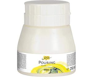 KREUL 87205 - Solo Goya Pouring Fluid, lata 250 ml, médium acrílico líquido para técnicas de vertido y flujo, a base de agua, optimiza el comportamiento de flujo de las pinturas acrílicas