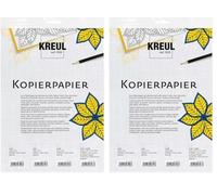KREUL 90644 - Papel de copia, amarillo, 3 hojas, DIN A3, para transferir motivos sobre fondo oscuro verde (Paquete de 2)