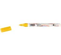 Kreul 90660 - textile marker fine, yellow, line thickness approx. 1 to 2 mm, dust marker for light fabrics and textiles, wash resistant after fixation