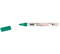 KREUL 90666 - Textile Marker Fine, Green, Line Width Approx. 1 to 2 mm, Fabric Paint Pen for Light Fabrics and Textiles, Washable After Fixing