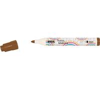 KREUL 90764 - Marker tekstylny średni, brązowy, szerokość linii ok. 2 do 4 mm, pisak do malowania tkanin do jasnych tkanin i tekstyliów, zmywalny po utrwaleniu
