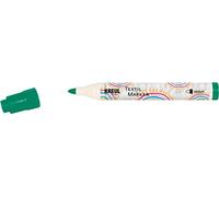 KREUL 90766 Textile Marker, Medium, Green, Line Width Approx. 2 to 4 mm, Fabric Painting Pen for Light Fabrics and Textiles, Washable after Fixation
